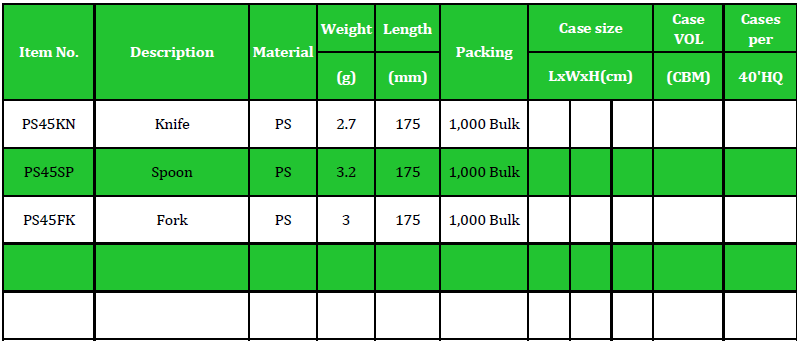 PS45 Table